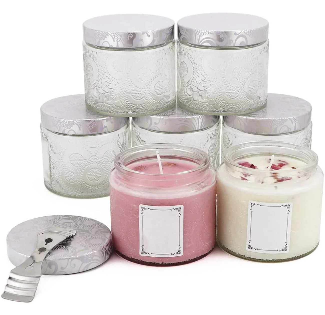 Luxury Modern Fashion Unique Fancy Design Glass Candle Jars For Candle