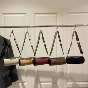 Wide Strap Women Crossbody Bags Vintage Solid Color PU Leather Ladies Shoulder Bucket Bag Designer Luxury Handbags