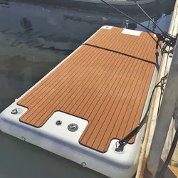 250x150x20 см рекламный Тиковый надувной понтон, водная Плавающая Платформа, остров, плот, ГИДРОЦИКЛ, яхта, док