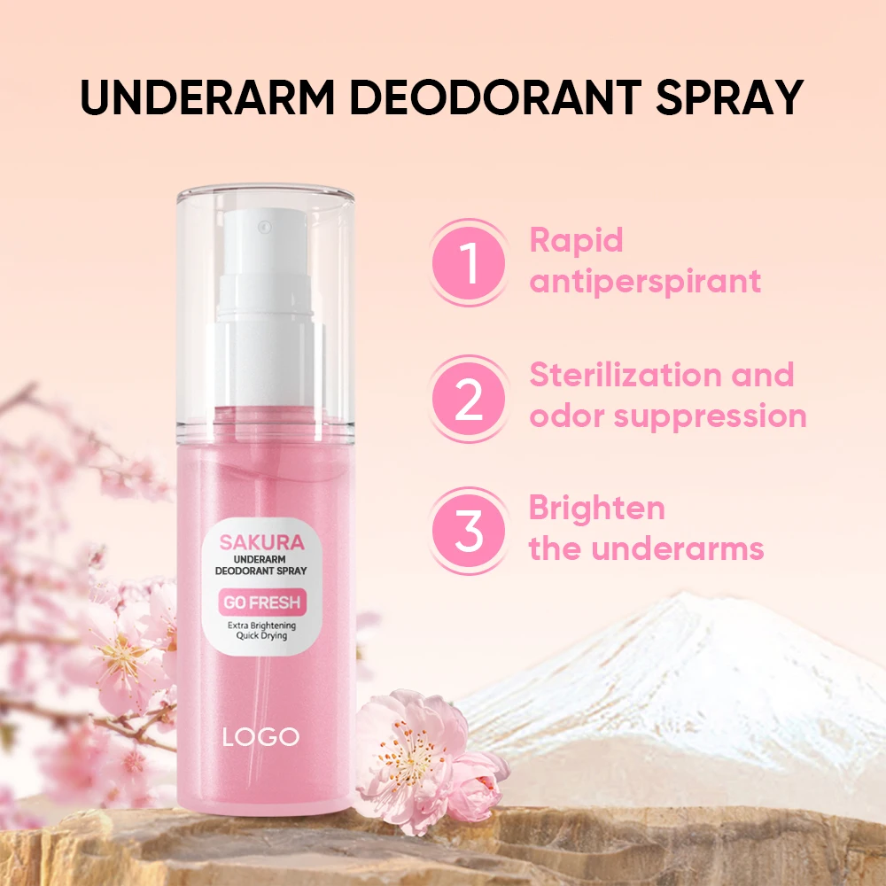 Customize Natural Armpit Whitening Anti Badodor Sakura Body Deodorant