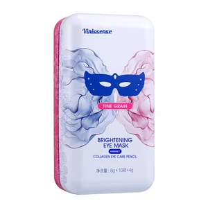 Self-Branded Organic Collagen Eye Mask Set Crystal Sheet Form Applicator for Long Term Eye Over-Exertion Eye Line Repair