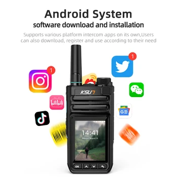 KSUN ZL63 Poc Radio Wifi Blue Tooth Talki Walkie 4G Android