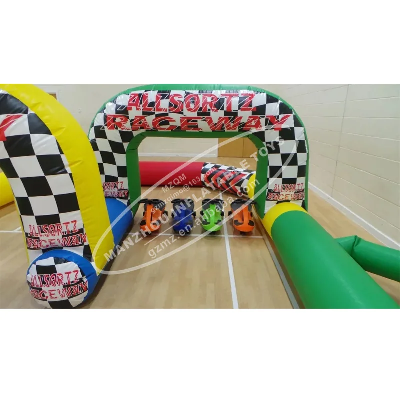 Inflatable Quad Car Track Go Karts Inflatable Race Track Inflatable Zorb Ball Race Track
