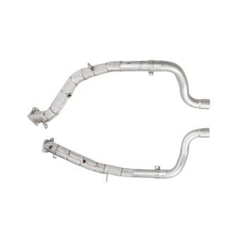 YT 304Stainless Steel Front Section Straight Pipe with Heat Insulation for Porsche Panamera 4.8L