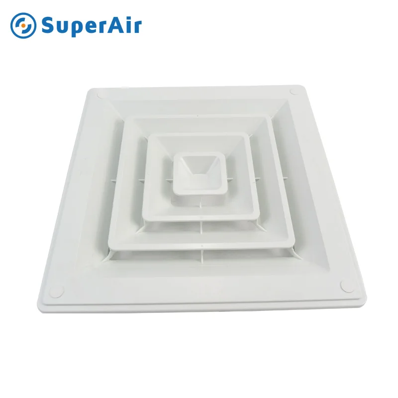 HVAC Supply Air Conditioning Ventilation Aluminum Square Ceiling Vent 4 ...