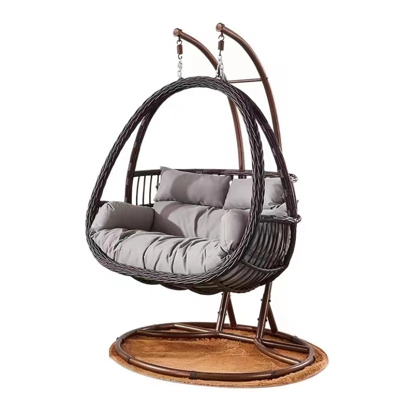 Hot selling rattan bird's nest Nordic basket chair indoor balcony hanging chair household swing rattan egg chair 333062