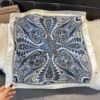 White Blue Paisley