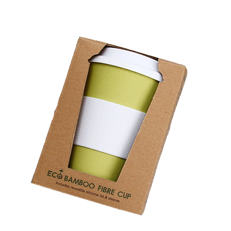 Bamboo Fiber Ecofriendly Reusable Mugs Free Travel Coffee Cup For