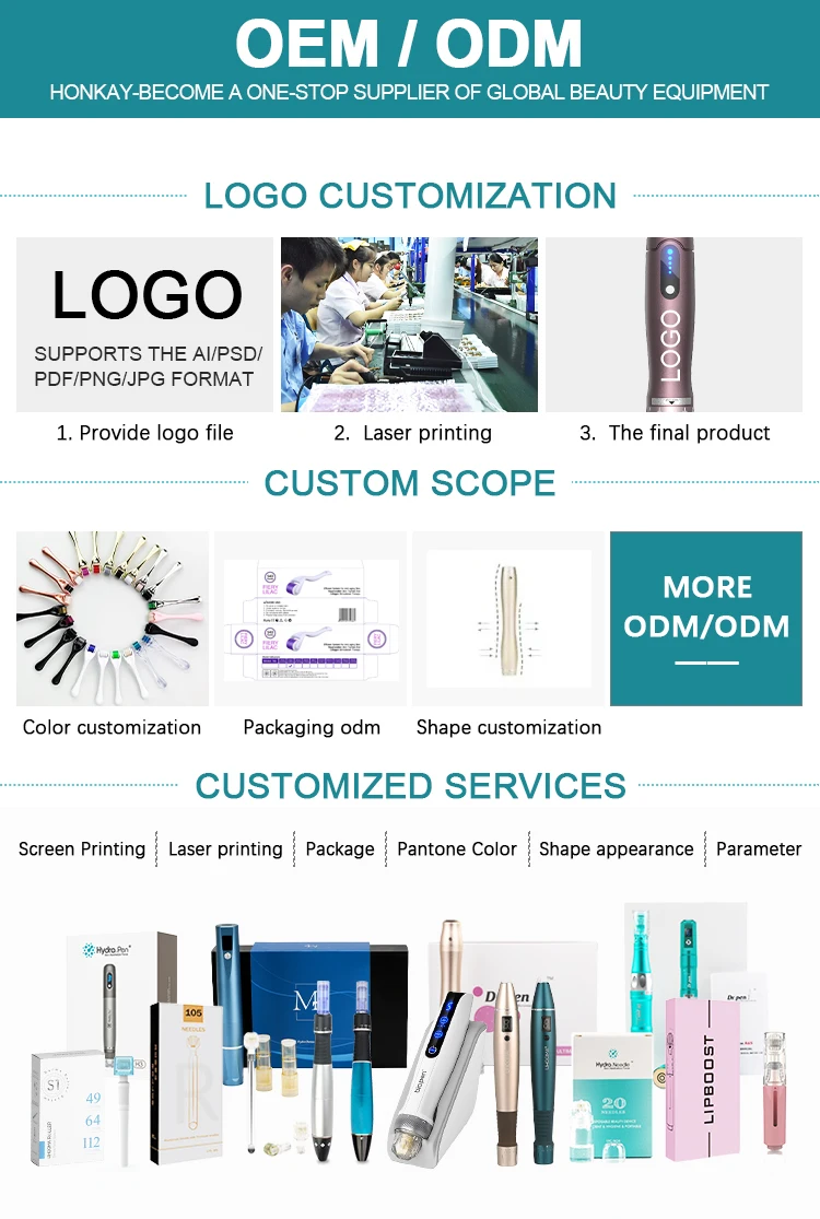 2024 Drs 140 Needle Stainless Steel Face Roller Derma Stamp 0.5mm Facial Care Pen