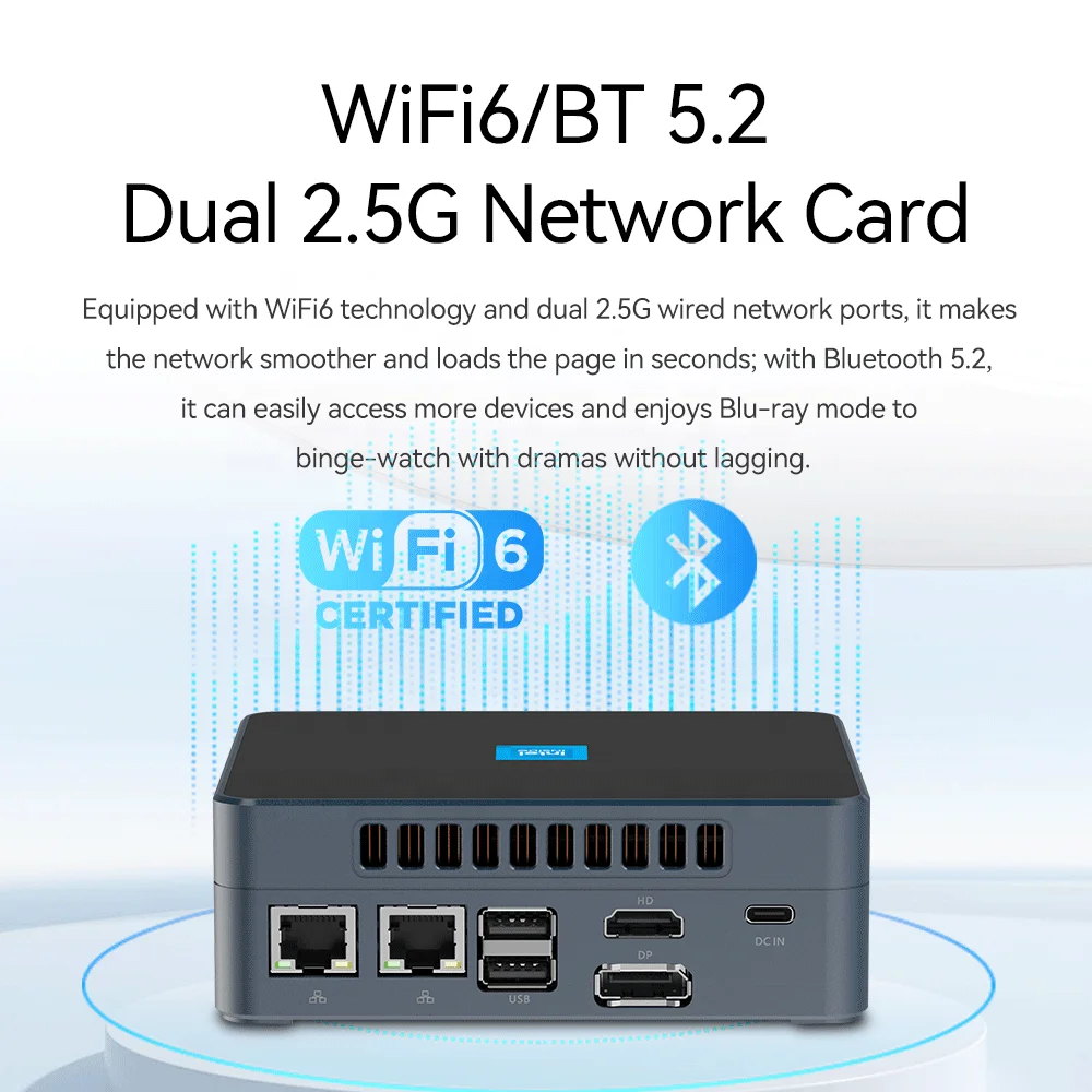 Intel N200 Mini PC 32GB DDR5, 2TB NVMe, 4K UHD, WiFi6 | Ideal