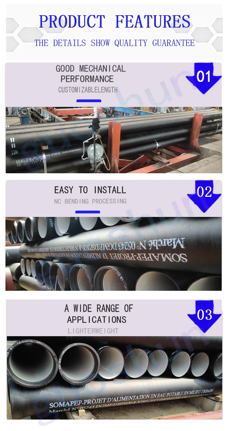 Ductile Iron Pipes 1400 K9 Ductile Iron Pipe List Fire Hydrant Flange