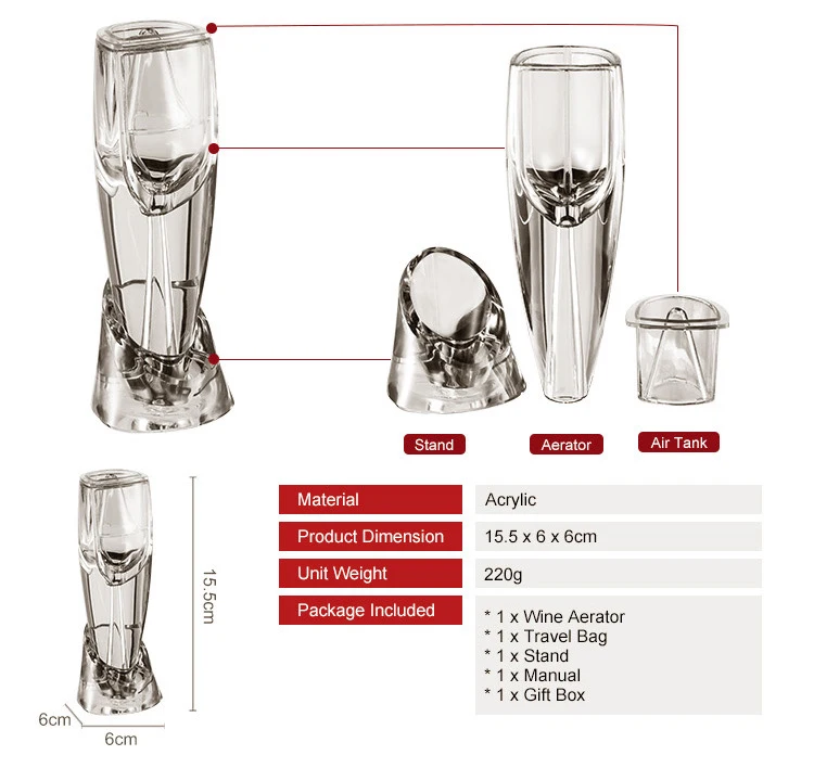 wine accessories Fat Magic Decanter aerator pourer Wine Aerator wine decanter