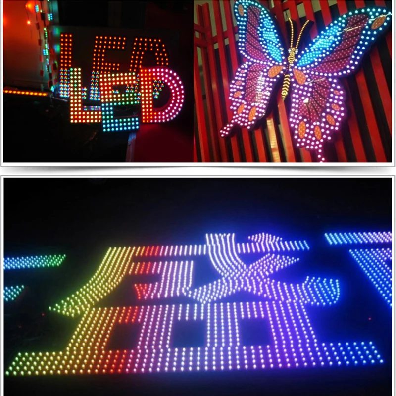 500pcs Bulk Price LED Lighting Module DC 5V Led Pixel Full Color Diffused Digital Strings WS2811 12mm Waterproof RGB Led Module