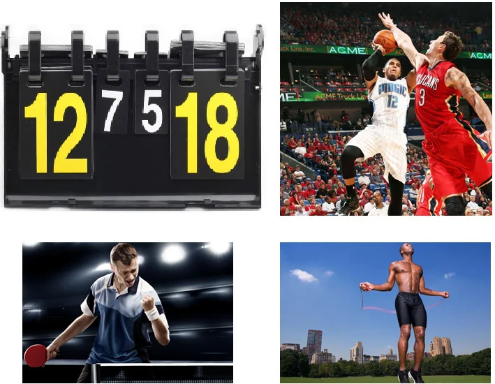 Tableau De Score Sportif Portable - Affichage 2 Chiffres Rouge/Bleu Pour Basket, Volley, Football...