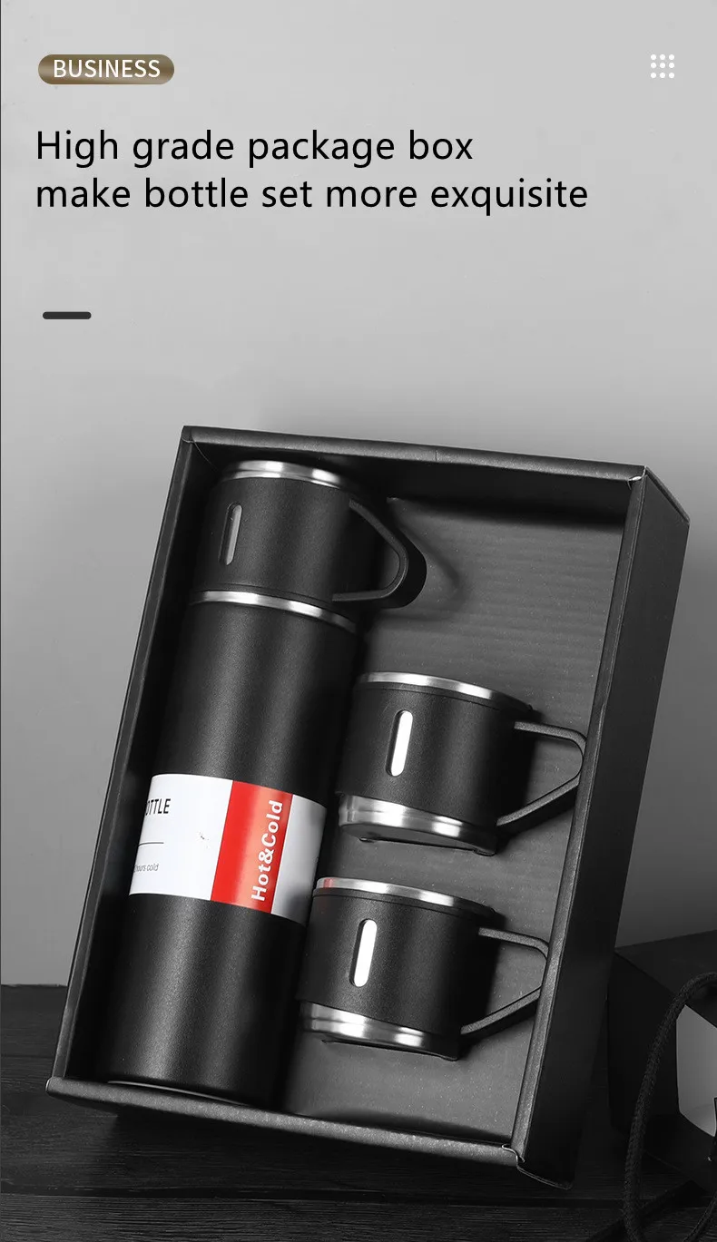 304 stainless steel vacuum thermos water bottle with custom logo for promotion