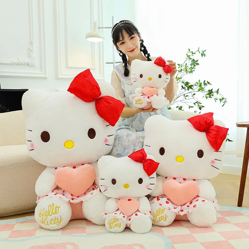 Wholesale 2024 Newest Kitty Plush Toy Cute Sleep Pillow Anime Soft Kt Cat Plush Toy Ice Cream 