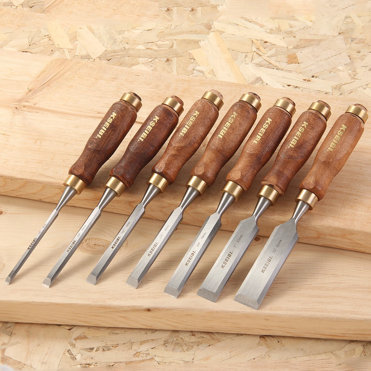 Деревянное долото KSEIBI набор из 7 токарных стамесей