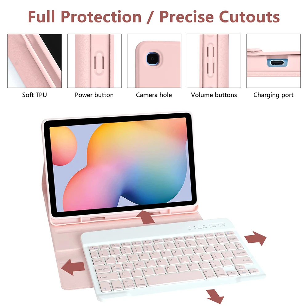 Shockproof Oil Proof Wireless Keyboard Case for Samsung Galaxy Tab