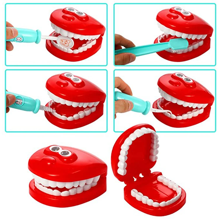 Детский набор доктора 23 шт. за, Детские комплекты одежды, состоящие из деревянный ролевые игры комплект игры для мальчиков и девочек, красный медицинский стоматологический медицинский ящик для матерчатые мешки