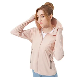 New Summer Women's Regular Fit Full Length Hooded UPF50+ Wrinkle-Resistant Anti UV Ice Thin Breathable Sunscreen Clothing Can Be