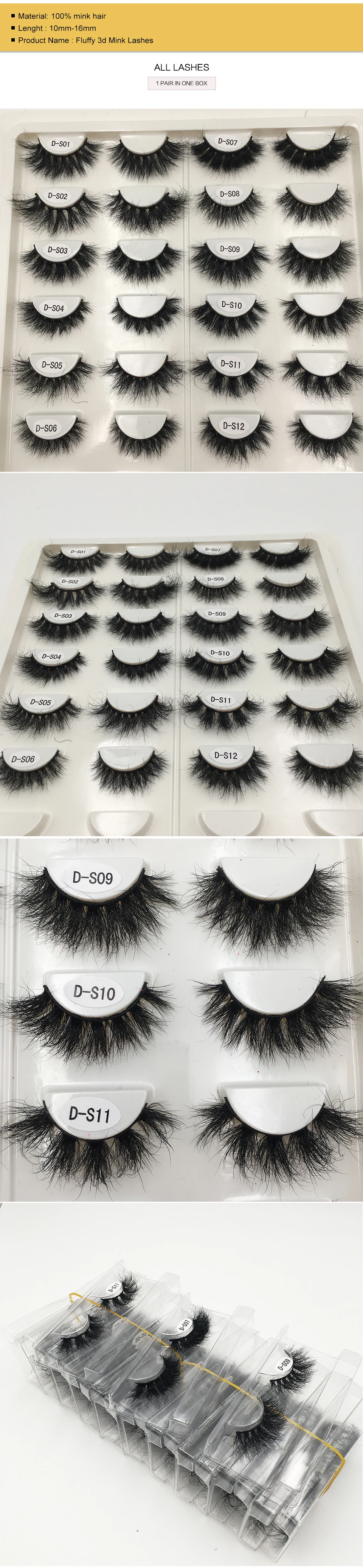 Natural Eyelashes Wholesale - Messy Fluffy Mink Lashes