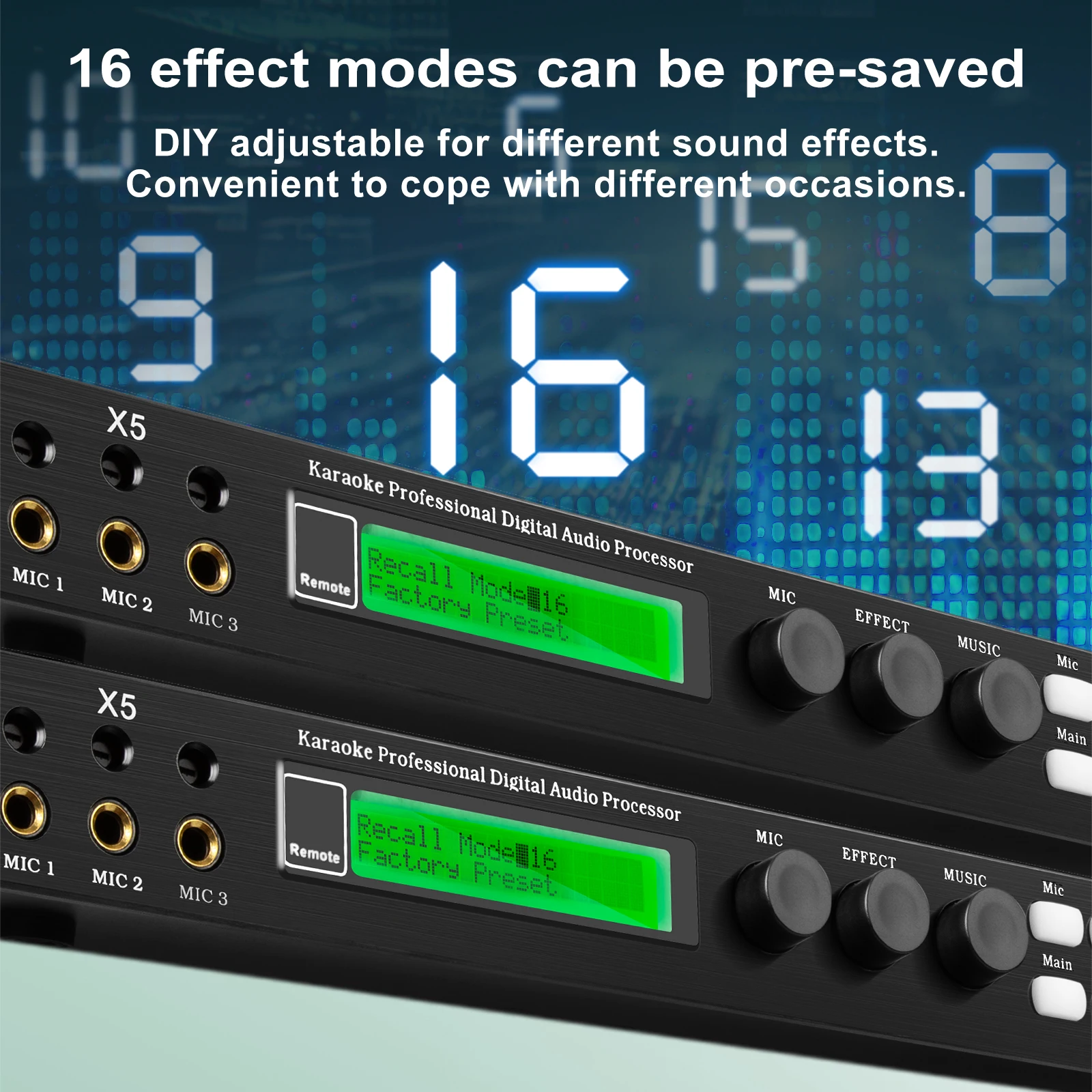 Depusheng OEM X5 デジタルオーディオプロセッサー KTV 用カラオケ