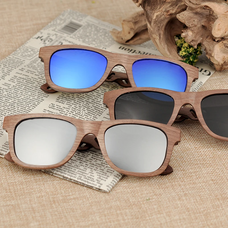 Quickshipment BOBO BIRD Handmade Anti UV Polarized Wooden Sunglasses for Women Custom Logo for Men