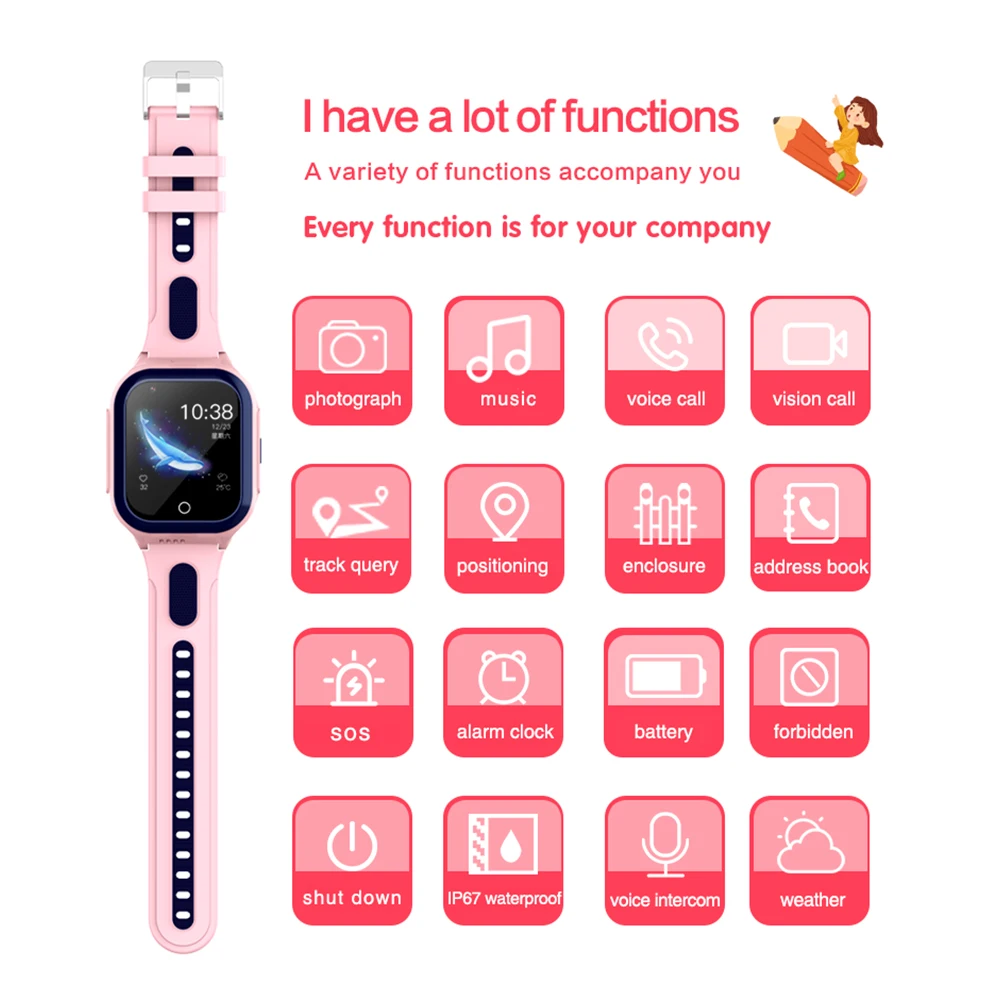 SOS Kids Anti-Lost Alarm Clock Remote Monitor Smartwatch