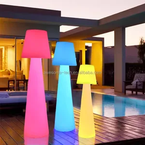 Modern Outdoor Waterproof LED Floor Lamp for Home Decor Durable Remote-Controlled for Living Room Use