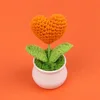 Orange-Petite plante en pot en forme de coeur