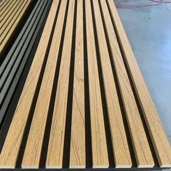 High Quality Soundproof Wall Panels MDF Akupanel Wood Slatted Wall Acoustic Felt Panels for Interior Decoration Wall and Ceiling