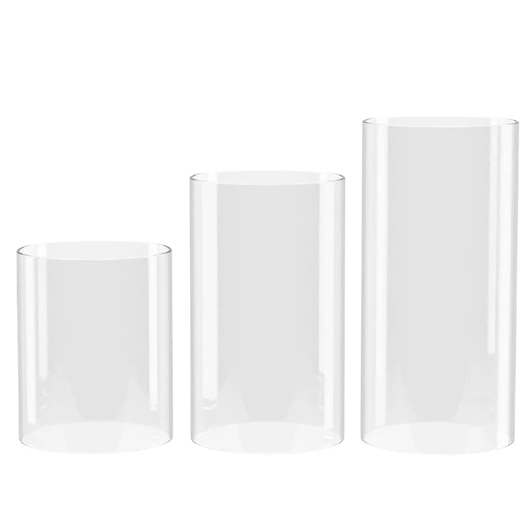 Open Ended Glass Candle Holder Tube Shade Multiple Size Open Flame