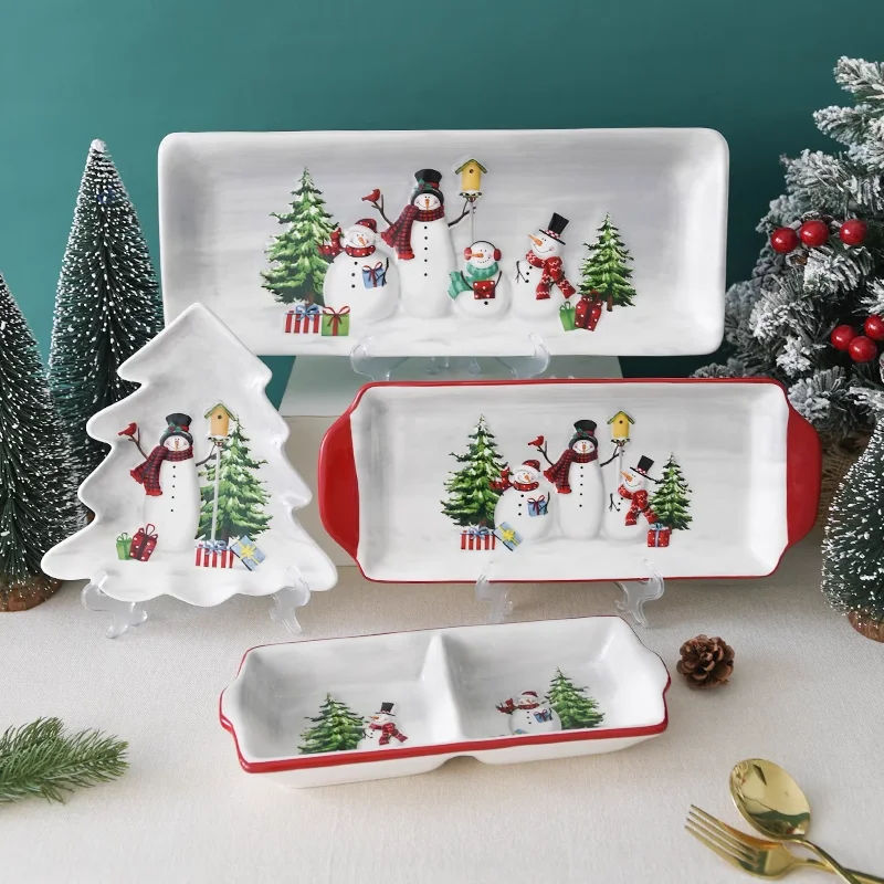 Christmas New Winter Blessing Christmas Gift for Girlfriend Gift Home Decoration Christmas Ornaments American Ceramic Set supplier