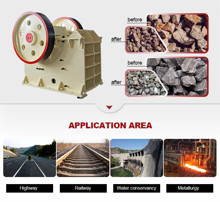 Industrial mining stone crushing equipment marble limestone gypsum copper gold iron ore rock coarse jaw crusher machine for sale