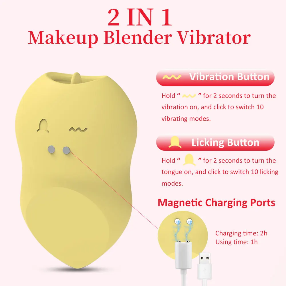 Neues Beauty Love Egg Zungenleckgerät für Frauen mit 10 Frequenzen, Vibrationsmassage und stimulierender Vibrationsfunktion_voghion.com