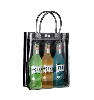 Fashion PVC transparent handbag birthday gift bag high-end feel handbag with gift plastic snack bag