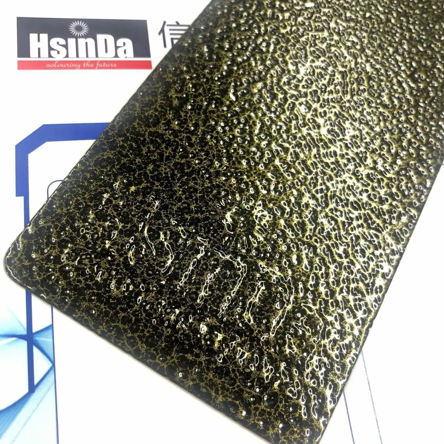 Antique Gold Hammer Texture Thermosetting Powder Coat Epoxy Polyester Paint for Metal Furniture supplier