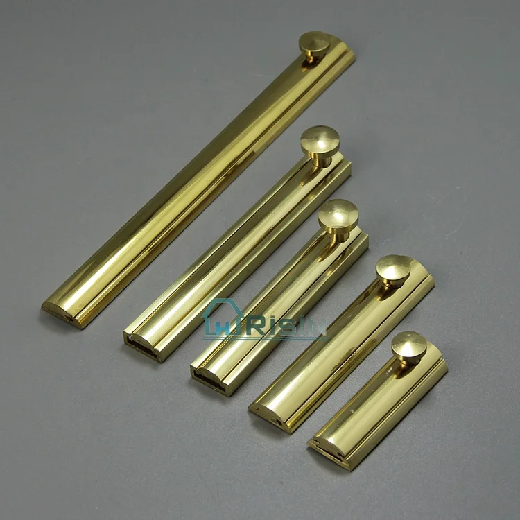 Полированный хромированный латунный раздвижной дверной болт