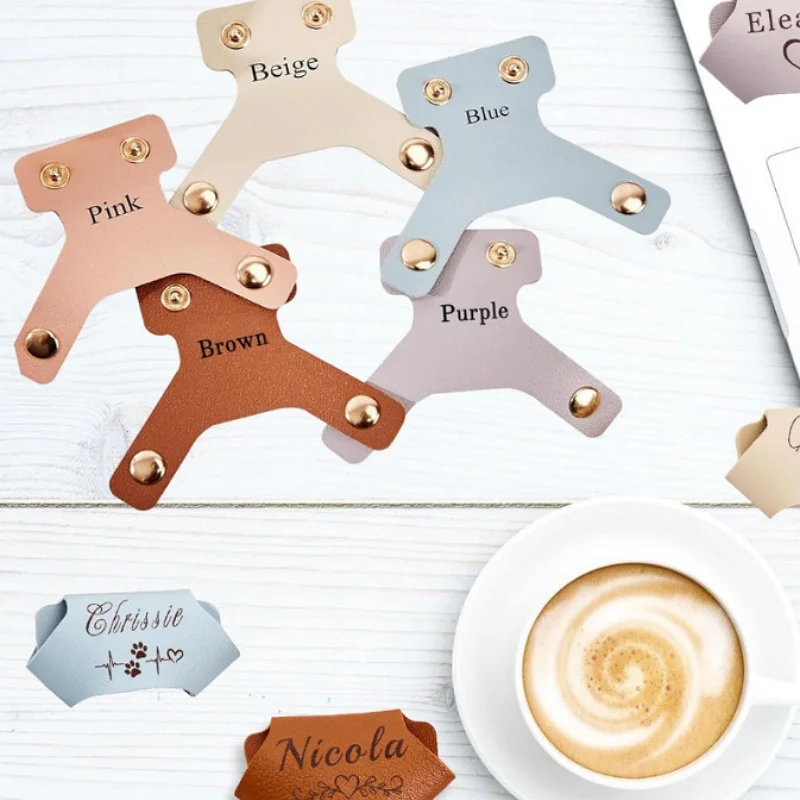 Personalized Stethoscope Name Tag Charms Portable PU Leather Custom LOGO Stethoscope ID Tag