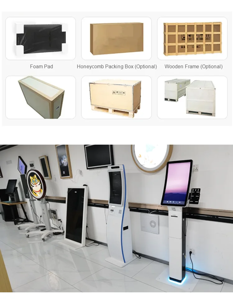 Custom Design Curved Screen Multi-point Touch Self-service Payment ...