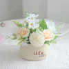Ángel de champán blanco (flores artificiales en macetas de cerámica)