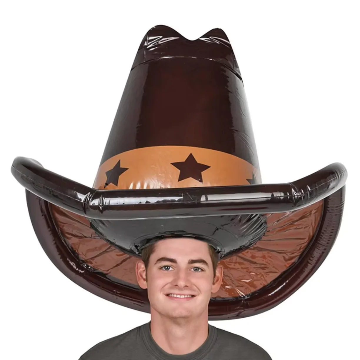 PVCインフレータブル巨大カウボーイハット耐久性のあるブローアップ