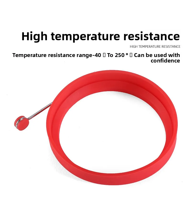 Circular Heart-Shaped Silicone Egg Maker Pouch Egg Mold and Pancake Mold Tool for DIY Pancakes and Fried Eggs factory