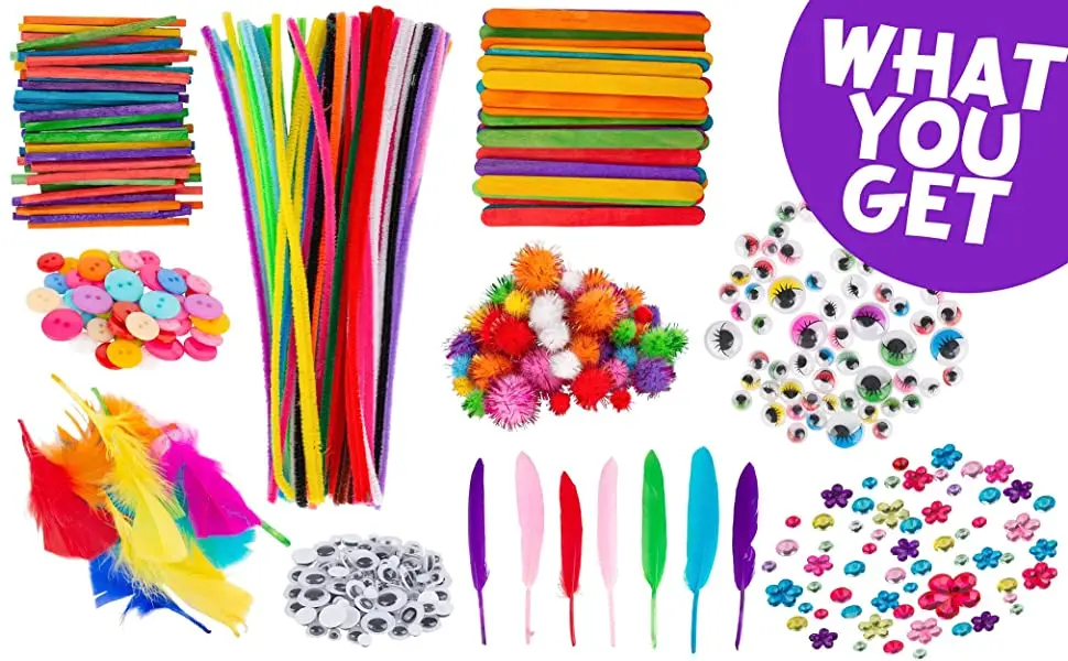 2000pcs arts craft supplies for kids