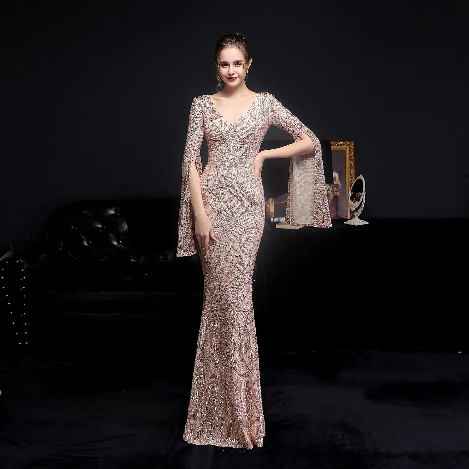 high quality bridesmaid dresses Women Boho Style Long Off Shoulder Beach Summer Floral Print Vintage C main image 1