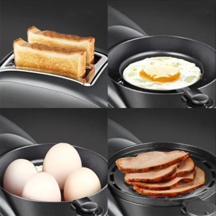 Source household mini multifunction Stainless Steel Panel electric 2 slice  sandwich bread toaster with Fried eggs on m.