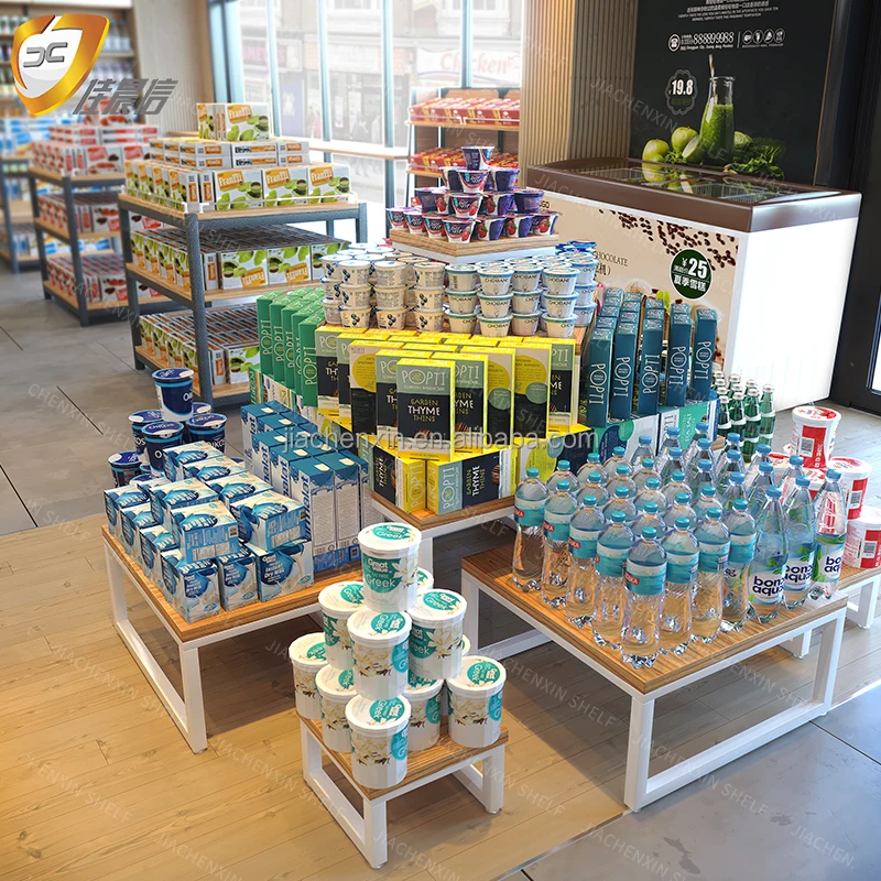Modern Scene Shelves Supermarket Convenience Store Promotional Display ...