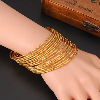 Jxx Luxury Wholesale 24K Gold Plated bead jewelry bracelet and bangles women with good price