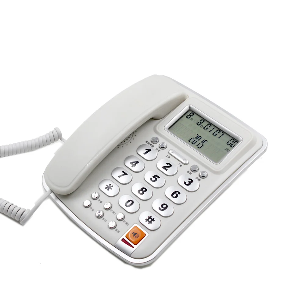 Analogue Caller ID Fixed corded Phone  with big key Single Line telephones