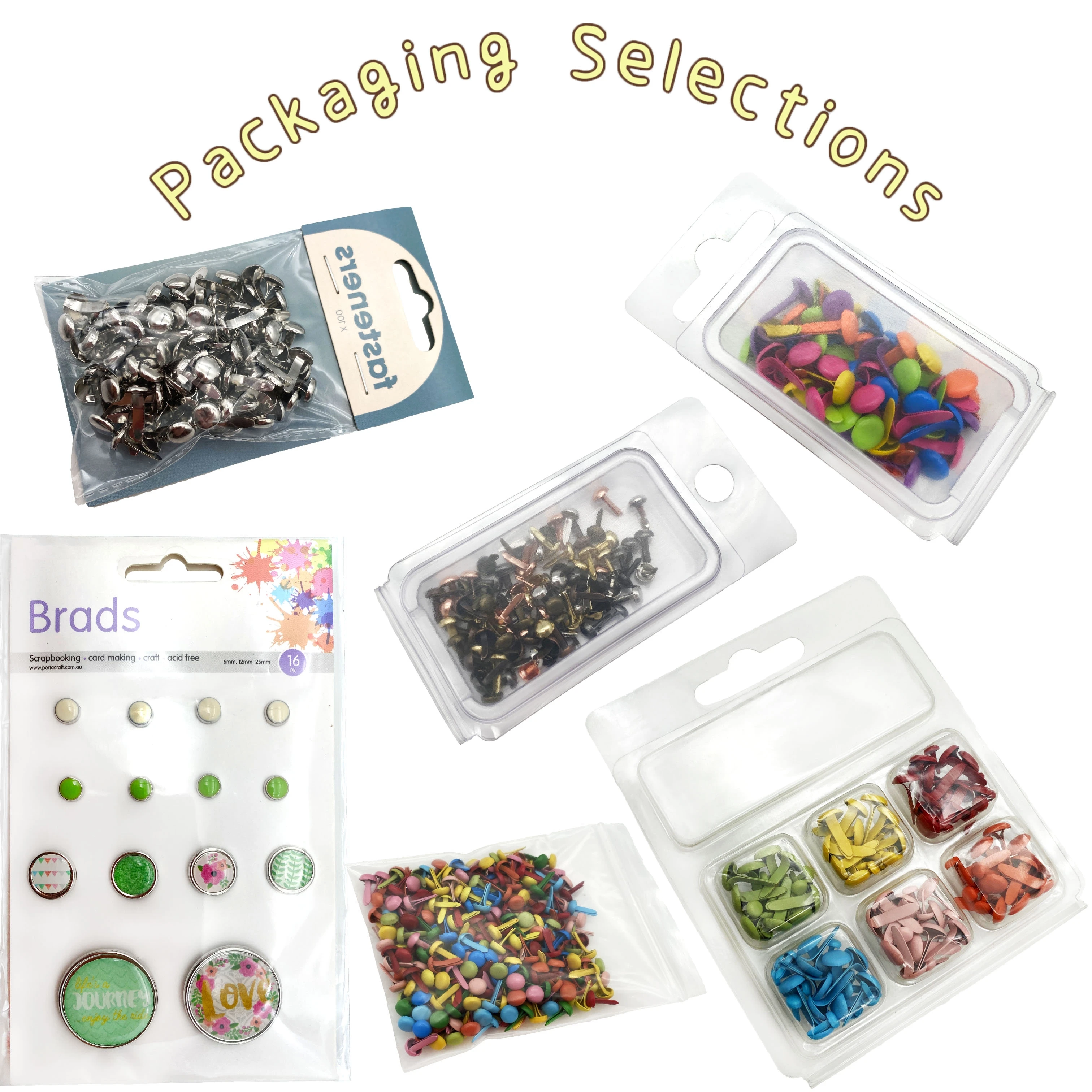 Square Rhinestone Crystal Paper Fastener Craft Brads For Wedding